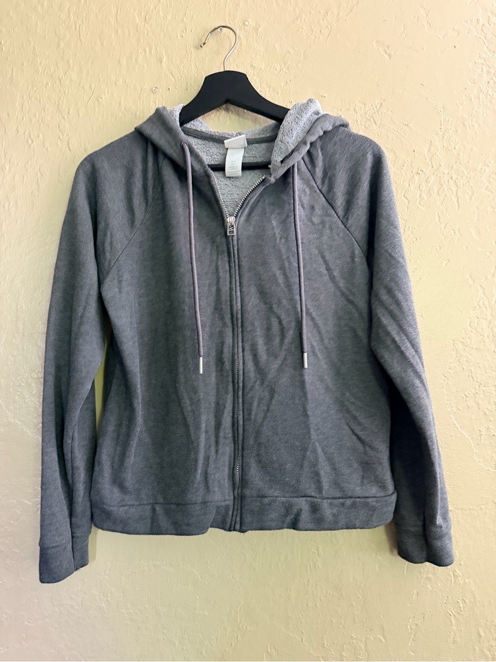 H&M Dark Gray Full-Zip Hoodie with Hood